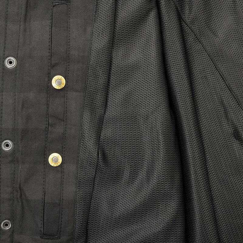 First Manufacturing Spartan Black Gray Flannel Shirt