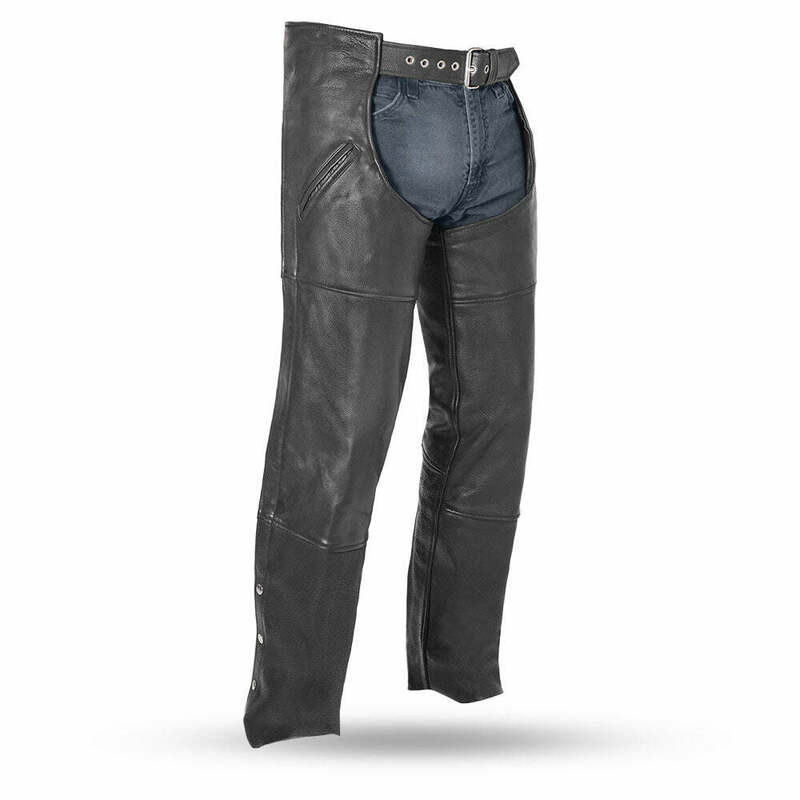 First Manufacturing Nomad Black Leather Chaps