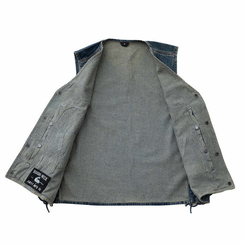 First Manufacturing Gambler Blue Denim Vest