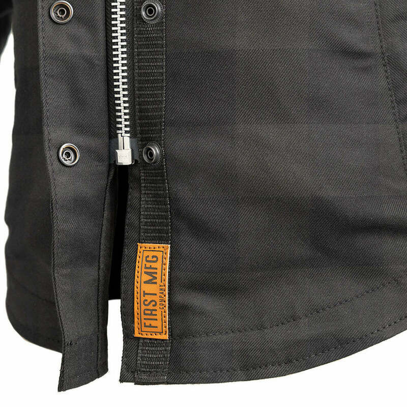 First Manufacturing Sophia Black Gray Flannel Shirt