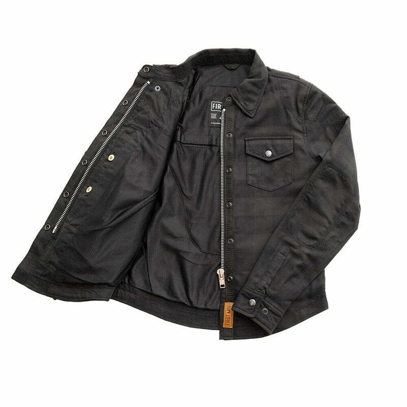 First Manufacturing Sophia Black Gray Flannel Shirt