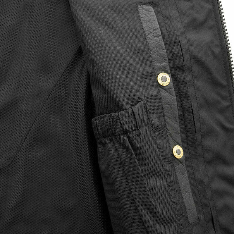 First Manufacturing Badlands Black Leather Vest