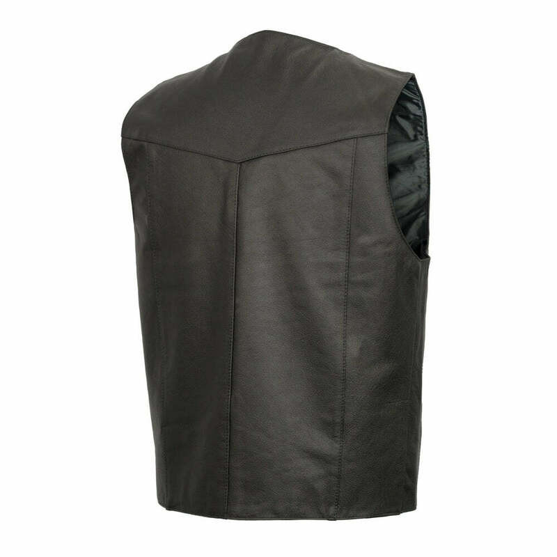 First Manufacturing Top Shot Black Leather Vest