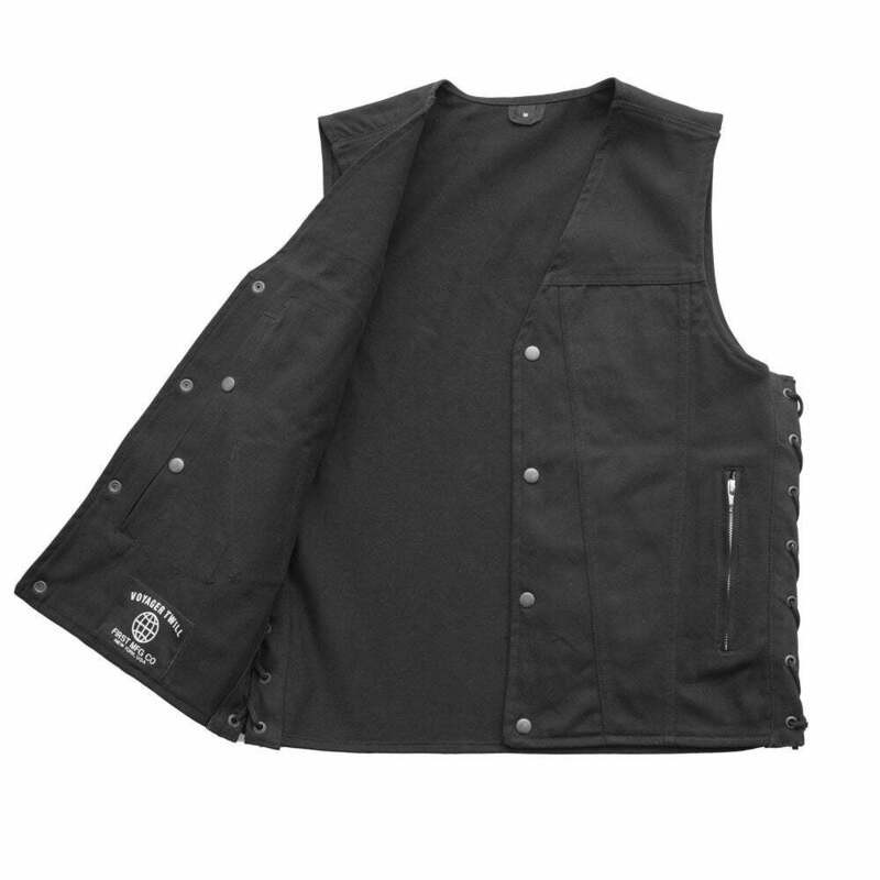 First Manufacturing Lone Star Black Twill Vest