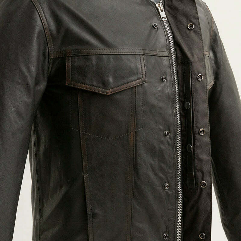 First Manufacturing Maduro Black Leather Shirt