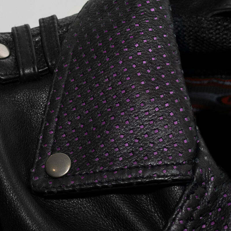 First Manufacturing Iris Womens Black Leather Jacket