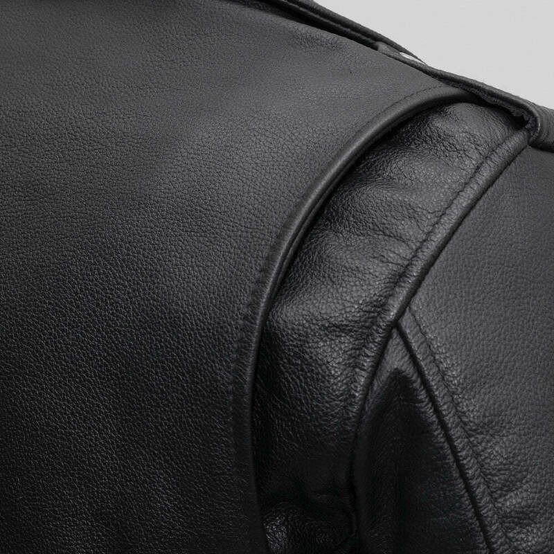 First Manufacturing Bikerlicious Womens Black Leather Jacket