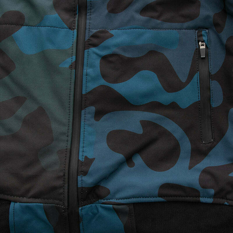 First Manufacturing Reign Breathable Armored Blue Camo Rain Jacket