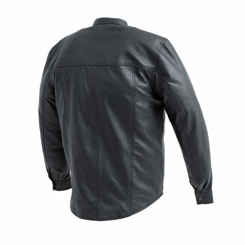 First Manufacturing Vigilante Black Leather Shirt