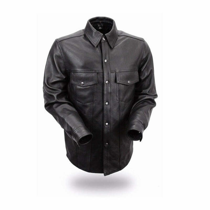First Manufacturing Milestone Black Leather Shirt