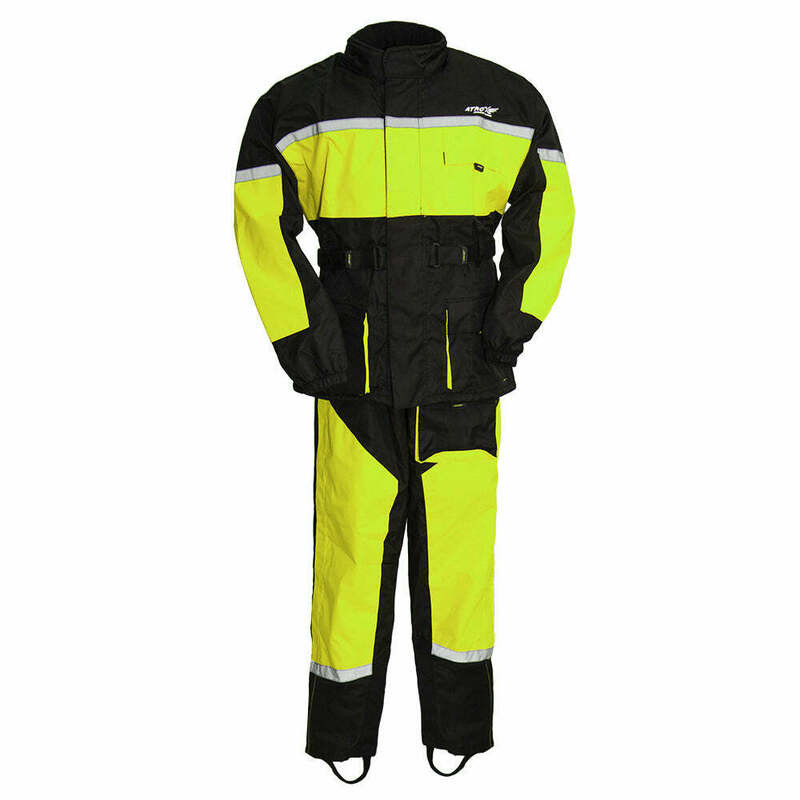 First Manufacturing Ripstop Breathable High Vis Yellow Black Rain Suit