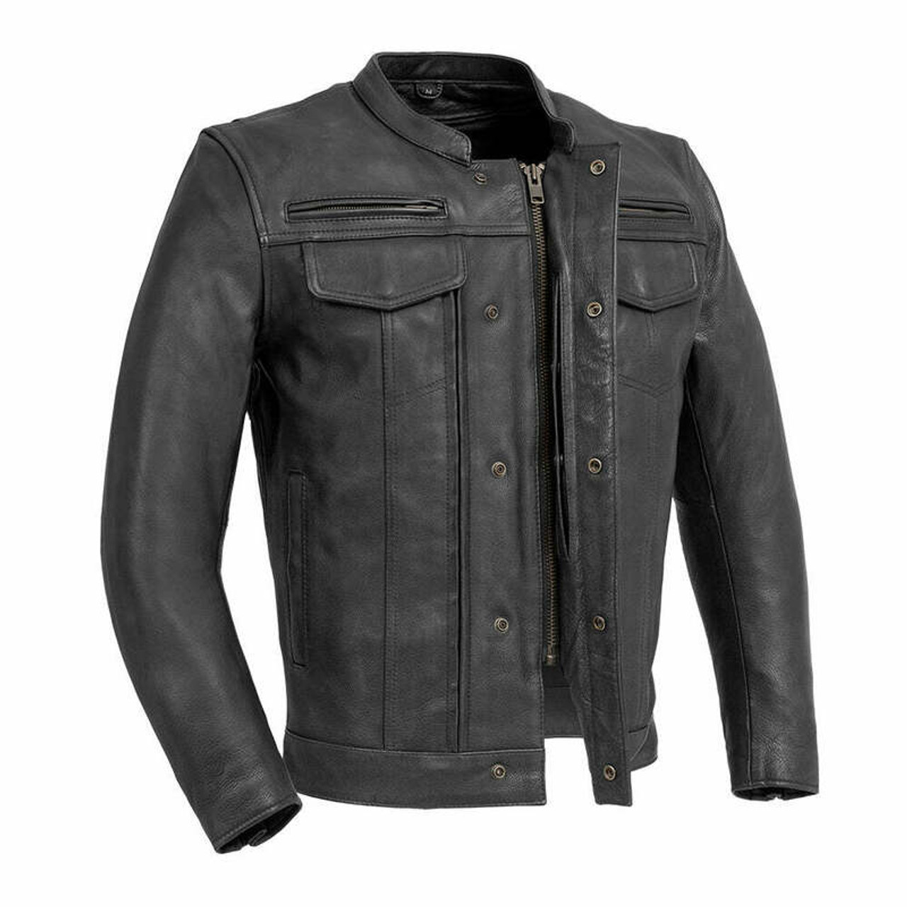 First Manufacturing Raider Black Leather Jacket