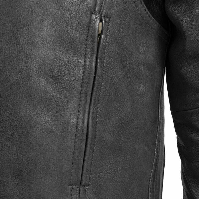 First Manufacturing Raider Black Leather Jacket