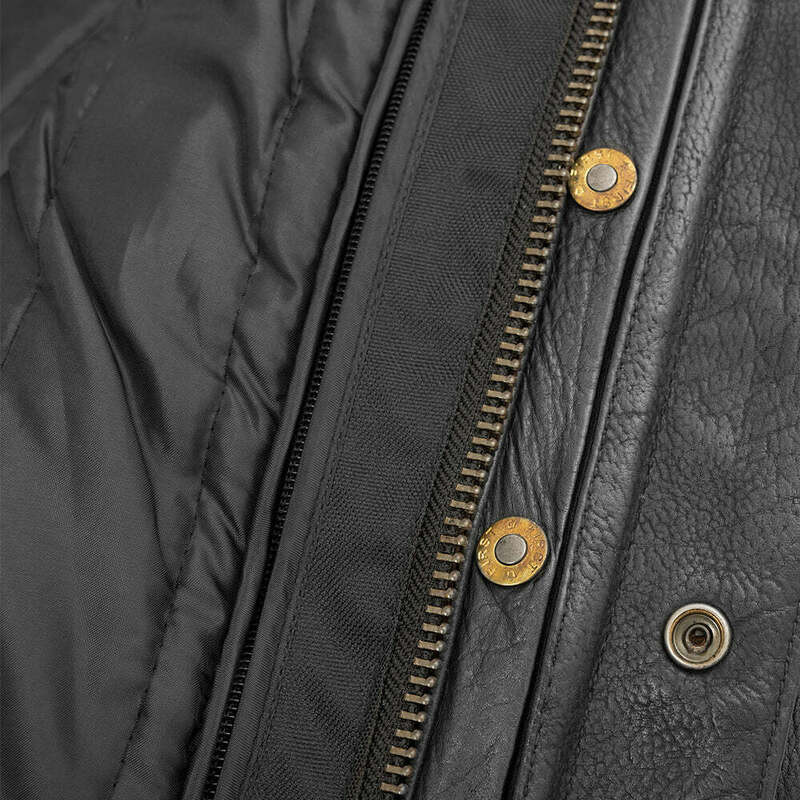 First Manufacturing Raider Black Leather Jacket