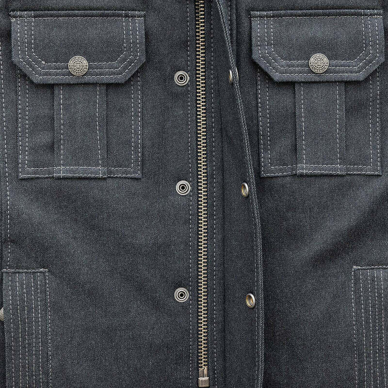 First Manufacturing Rowdy-Thurder Blue Denim Jacket