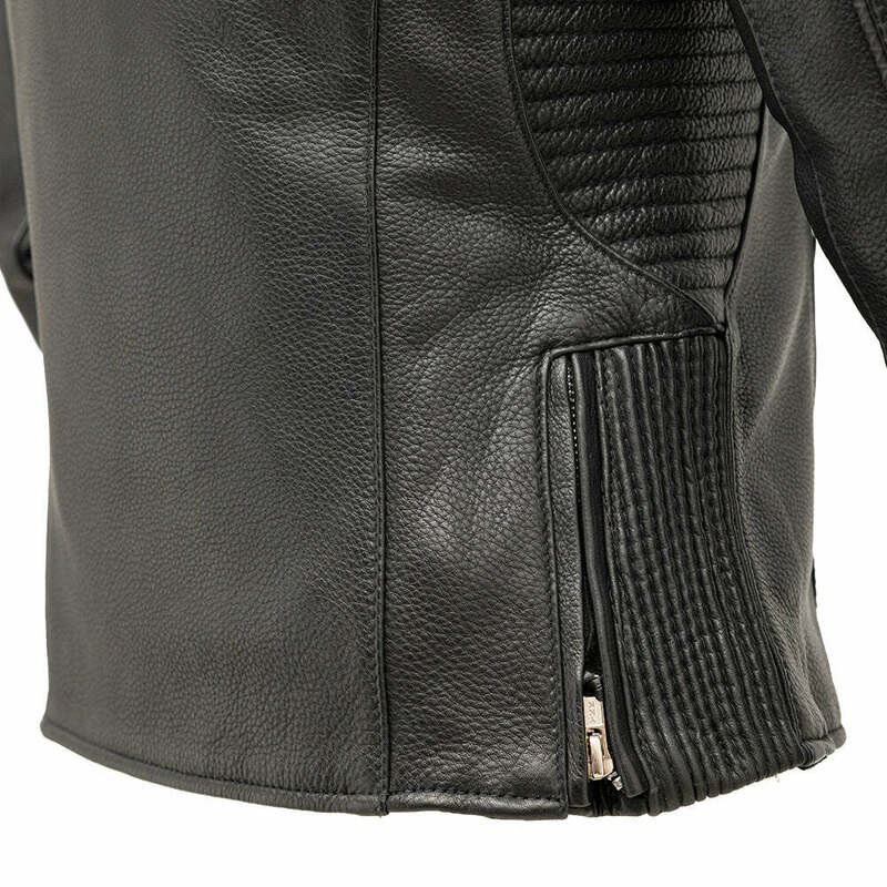 First Manufacturing Cyclone Black Leather Jacket