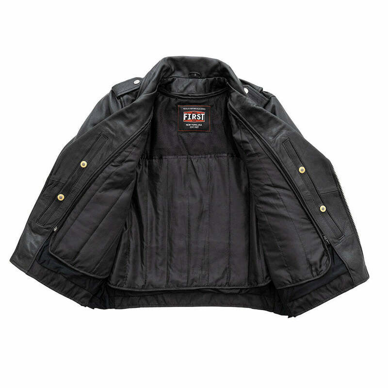 First Manufacturing Popstar Womens Black Leather Jacket