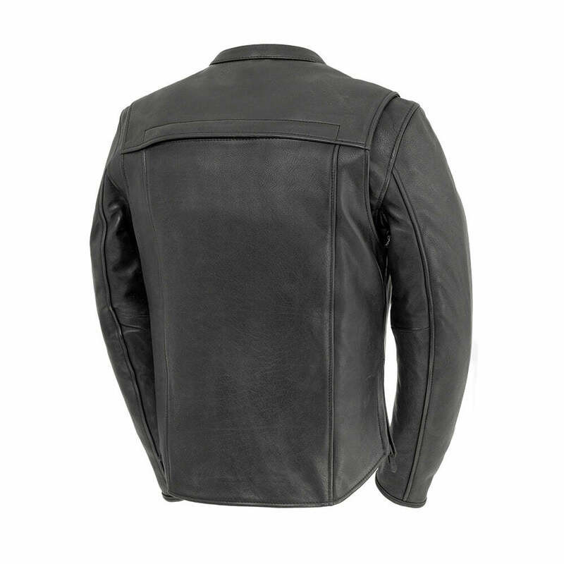 First Manufacturing Revolt Black Leather Jacket