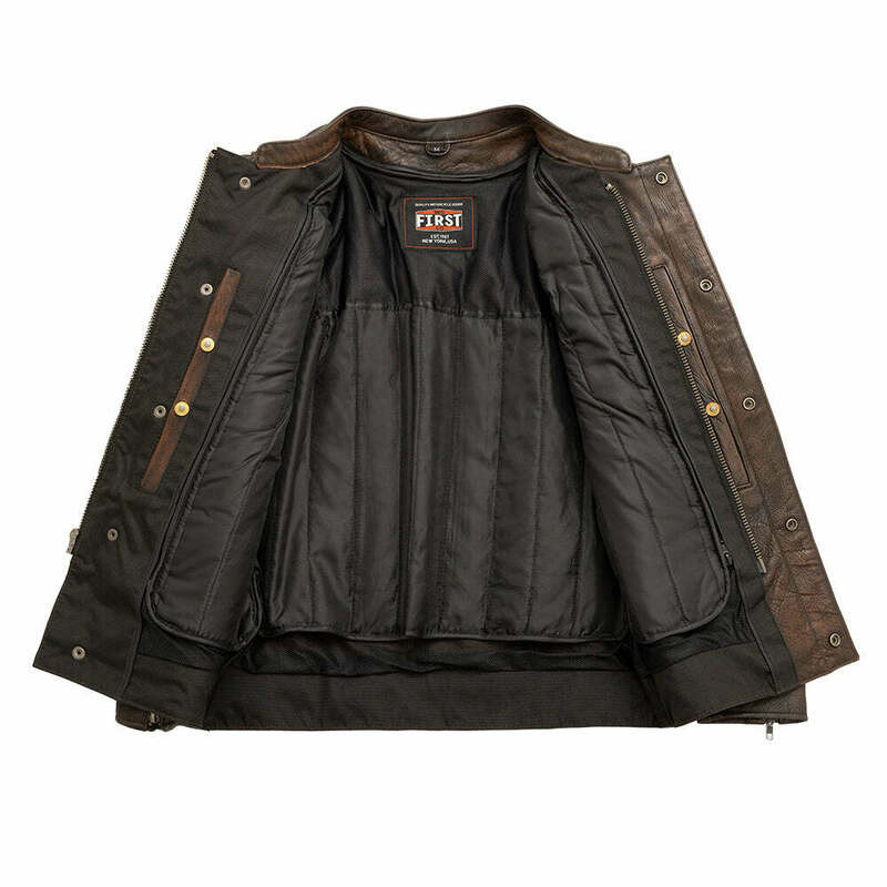 First Manufacturing Raider Copper Leather Jacket - Speed Addicts