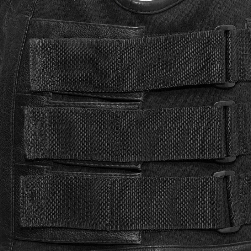 First Manufacturing Commando Swat Style Black Leather Vest