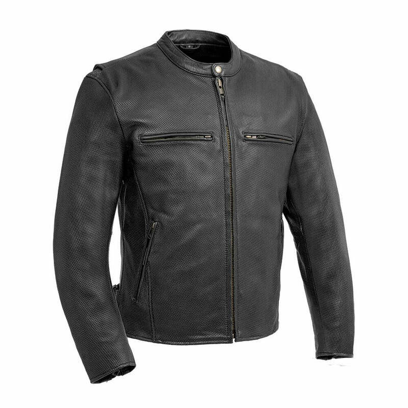 First Manufacturing Turbine Black Leather Jacket