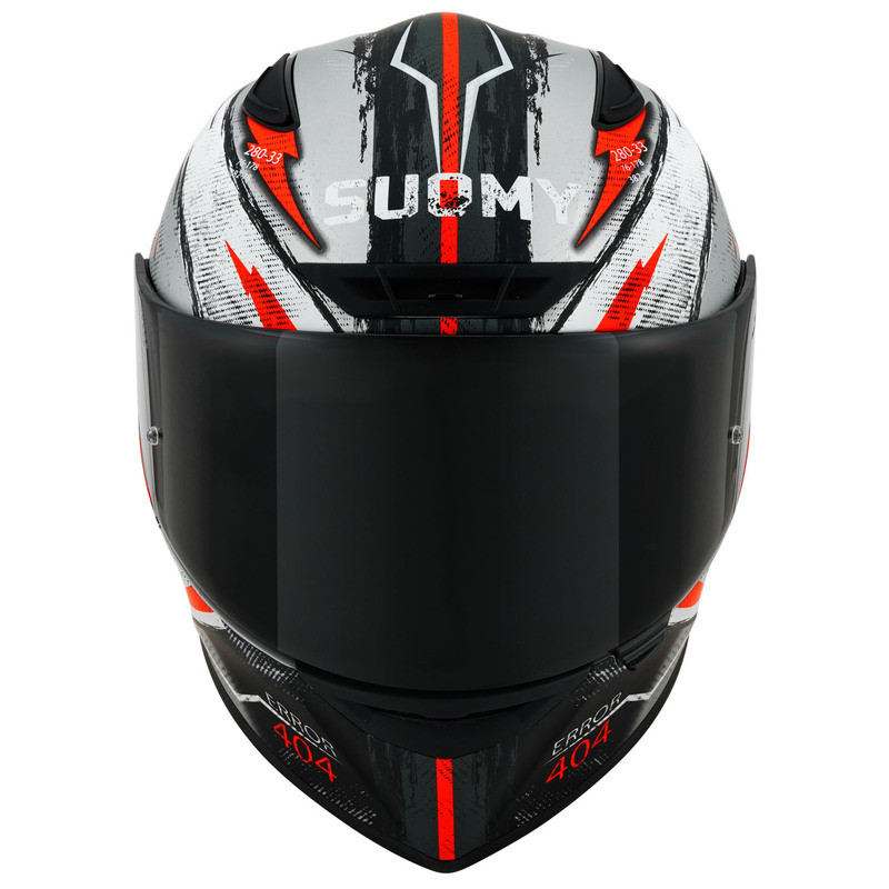 Suomy Track-1 404 Silver Red Helmet