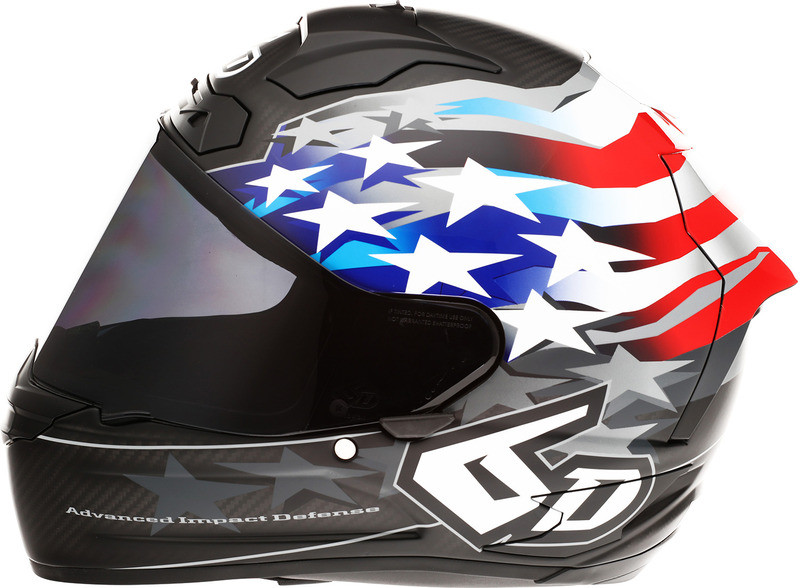 6D ATS-1R Patriot Red White Blue Helmet