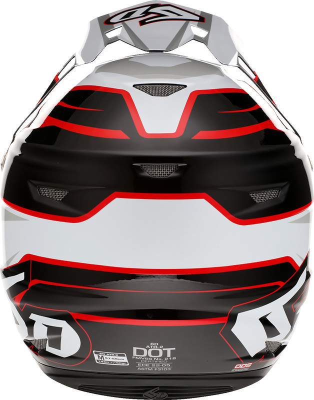 6D ATR-2 Phase White Red Helmet