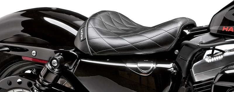 Le Pera Bare Bones Solo Seat Diamond Stitch Black XL - LK-006DM