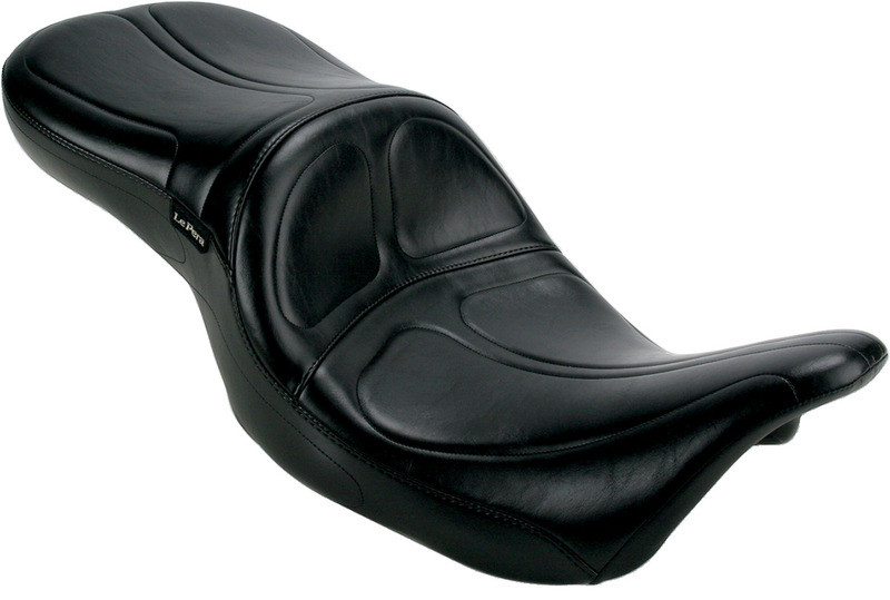 Le Pera Maverick Seat w/ Backrest Stitched Black FL '08-'22 - LK-957