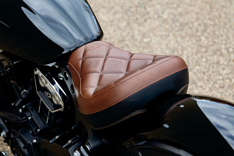 Mustang Solo Seat Brown Scout Bobber - 76843