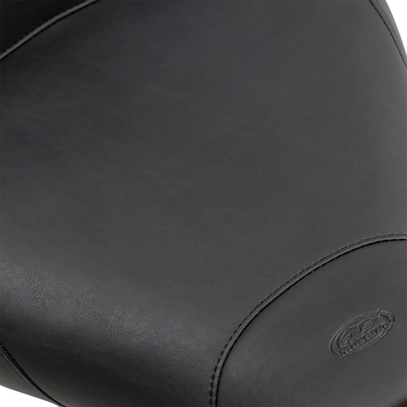 Mustang Wide Solo Seat With Backrest Vintage Black Smooth Road King '97-'07 - 79100