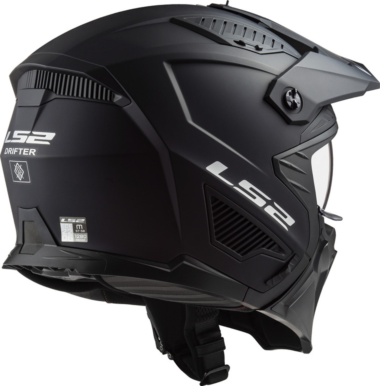 LS2 Drifter Solid Matte Black Helmet