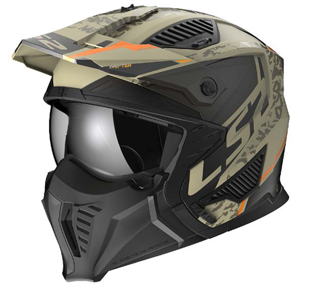 LS2 Drifter Devor Matte Sand Orange Helmet