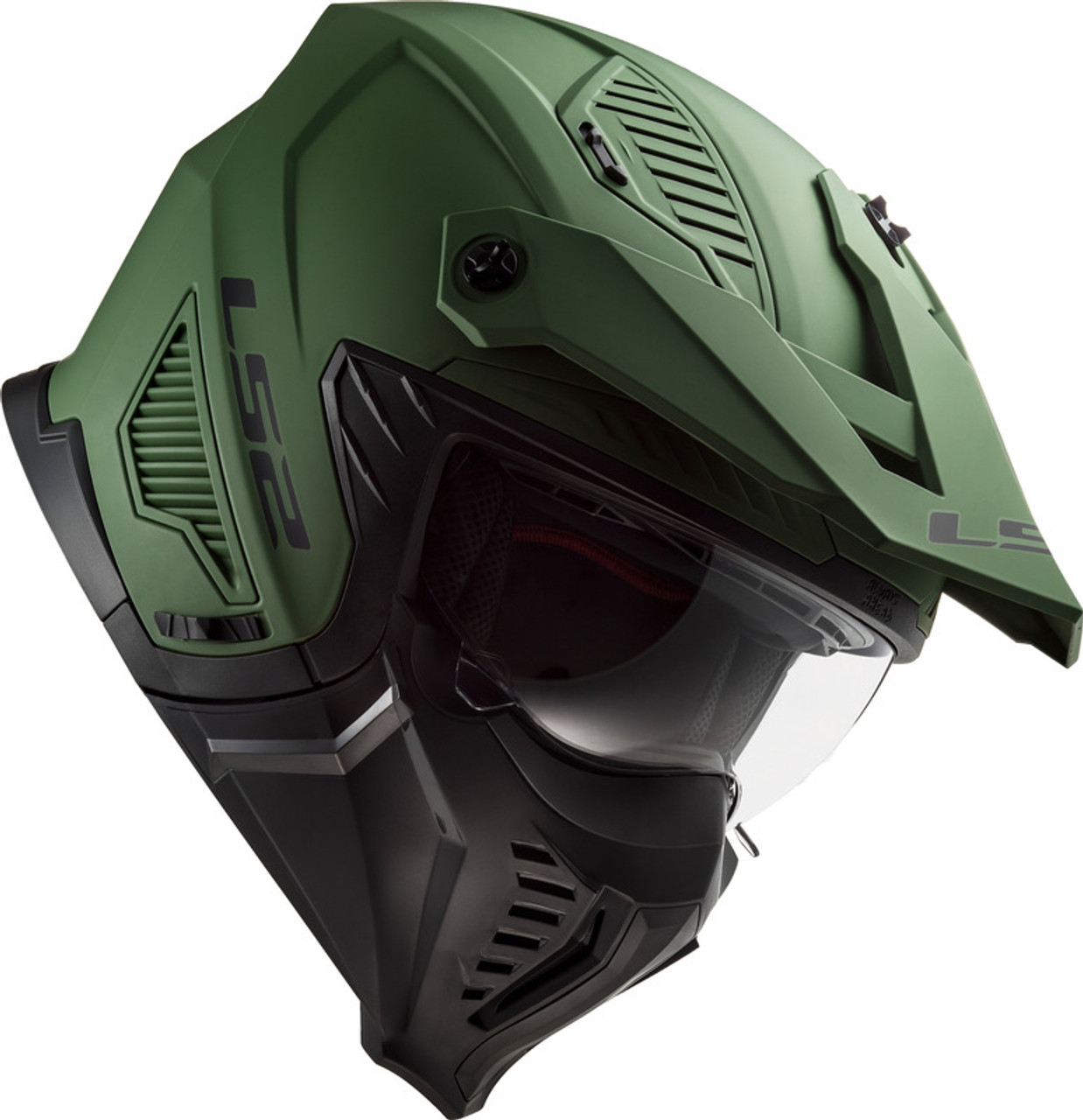 LS2 Drifter Solid Matte Military Green Helmet - Speed Addicts