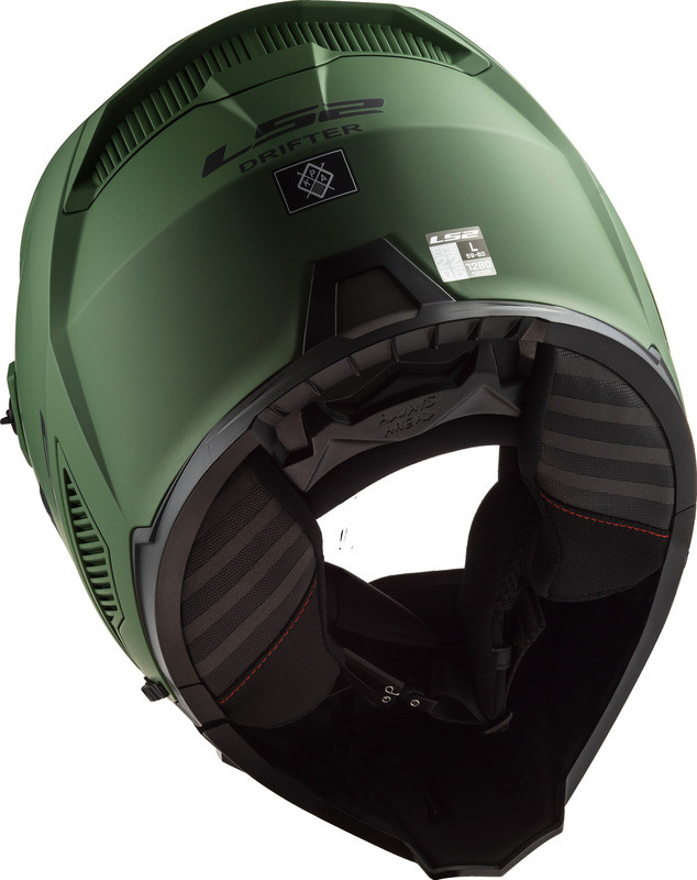 LS2 Drifter Solid Matte Military Green Helmet