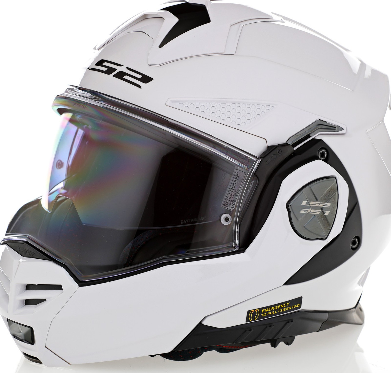 LS2 Advant X Solid Gloss White Helmet - Speed Addicts