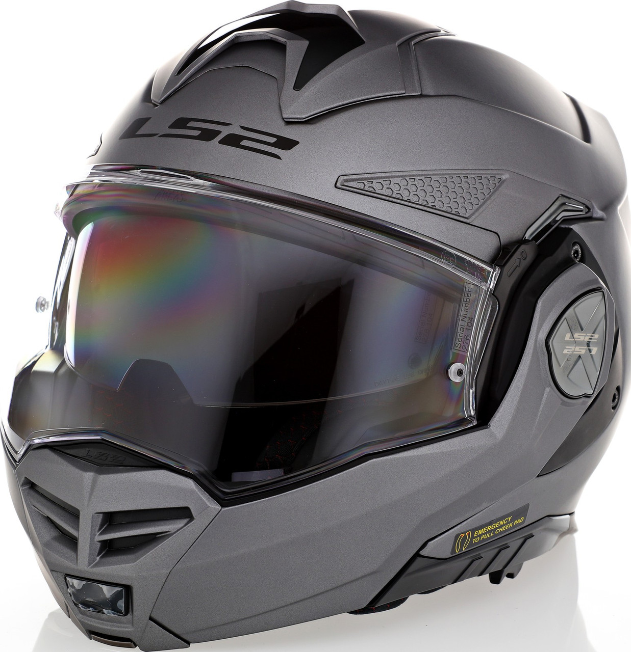 LS2 ADVANT-X フルフェイスヘルメット グレー LS2 Advant X Solid Matte Titanium Helmet - Speed Addicts