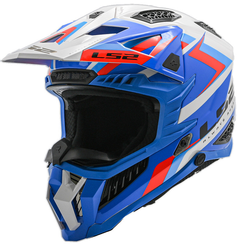 LS2 X Force Sprint White Blue Red Helmet