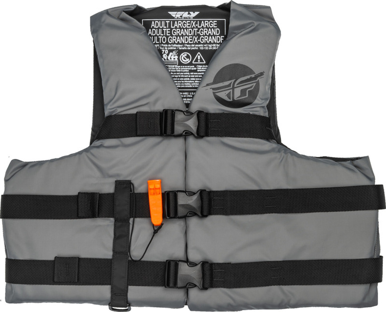 Fly Racing Nylon Flotation Grey Black Vest - Speed Addicts