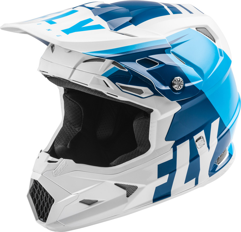 Fly Racing Toxin Transfer Blue White Helmet