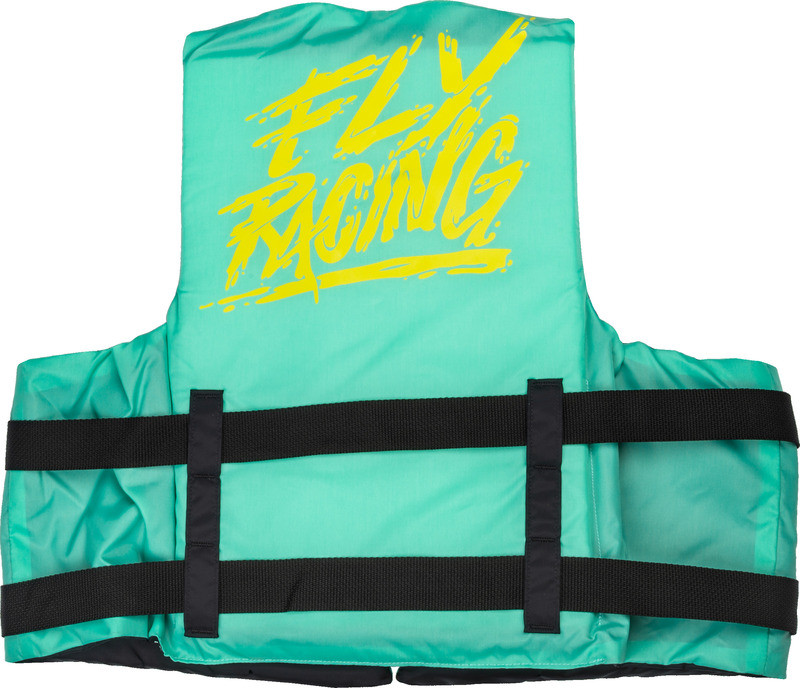 Fly Racing Nylon Flotation Seafoam Green Yellow Vest