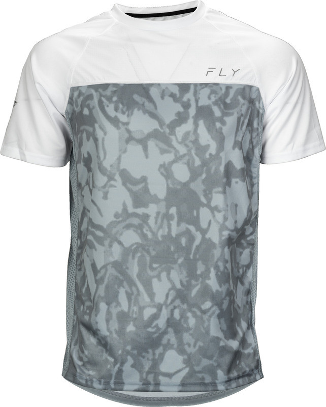 Fly Racing Super D Light Grey Camo White Jersey