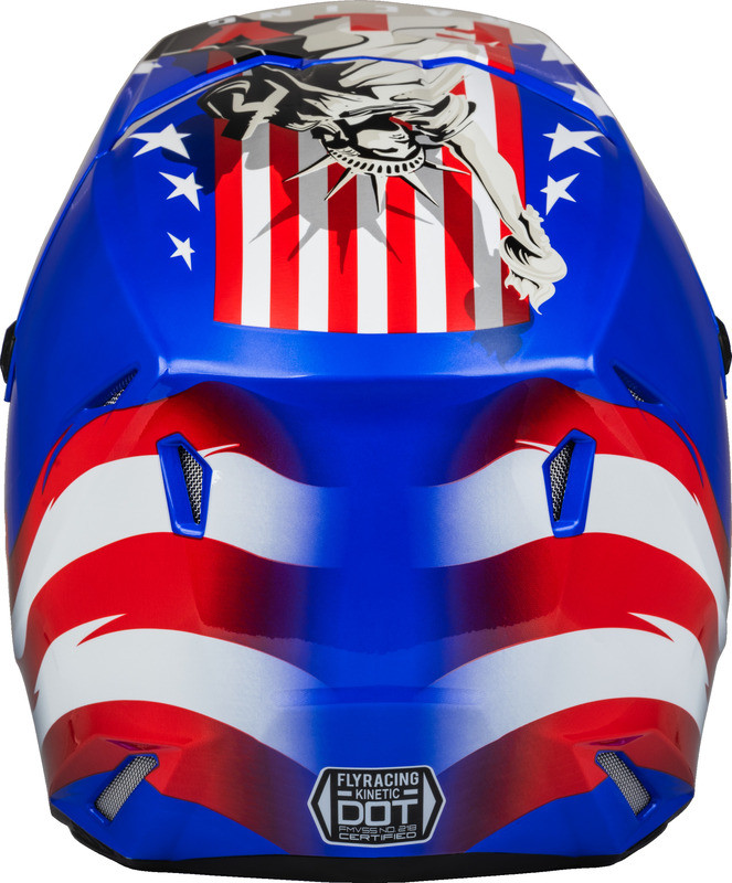 Fly Racing Youth Kinetic Patriot Red White Blue Helmet