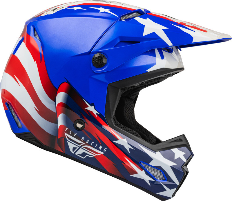 Fly Racing Youth Kinetic Patriot Red White Blue Helmet