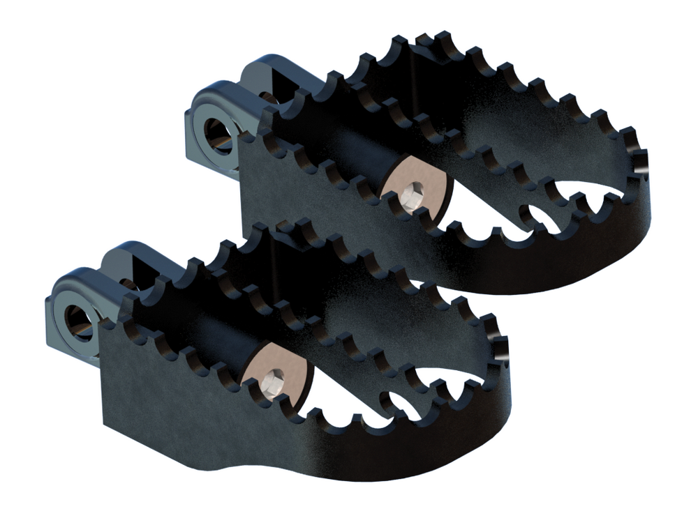 Burly Mx Style Style Foot Pegs Black - B13-1200B