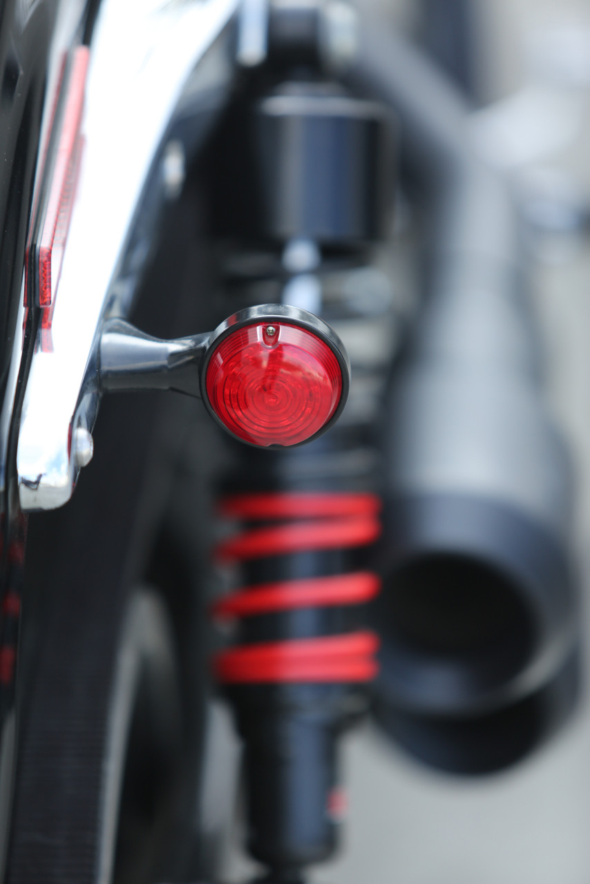 Burly Led Turn Signal Red Rear Xl Strut Mnt Black Pr - B13-2500B