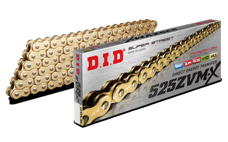 D.I.D Super Street 525Zvmxg-100L X-Ring Chain Gold - 525ZVMXG100Z