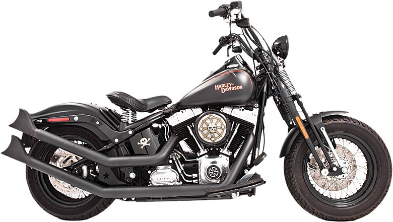 Freedom Upswept W/ Fishtails Blk Softail - HD00265