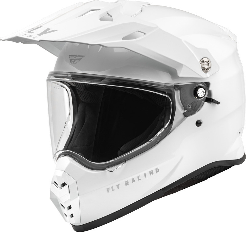 Fly Racing Trekker Solid White Helmet